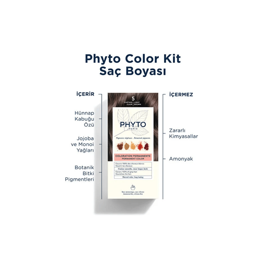 Phyto Phytocolor Bitkisel Saç Boyası - 5 - Açık Kestane - Phyto