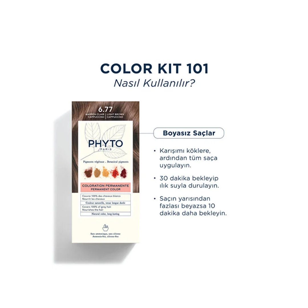 Phyto Phytocolor Bitkisel Saç Boyası - 6.77 Cappuccino Kahve - Phyto