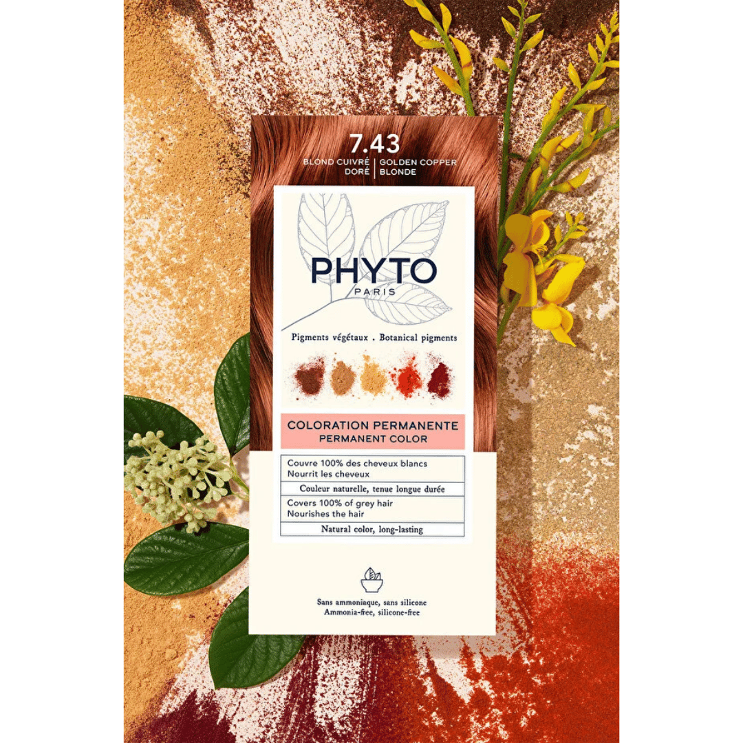 Phyto Phytocolor Bitkisel Saç Boyası 7.43 - Kumral Bakır Dore Yeni Formül - Phyto