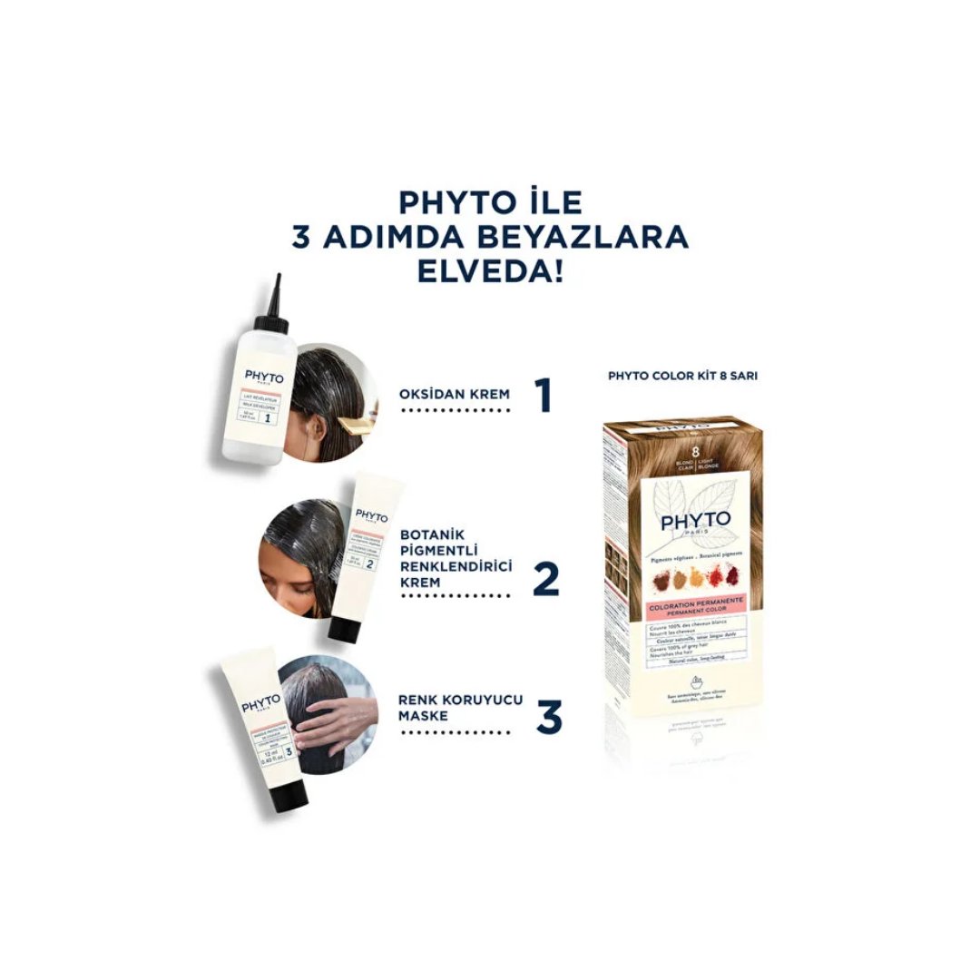 Phyto Phytocolor Bitkisel Saç Boyası - 8 Sarı - Phyto