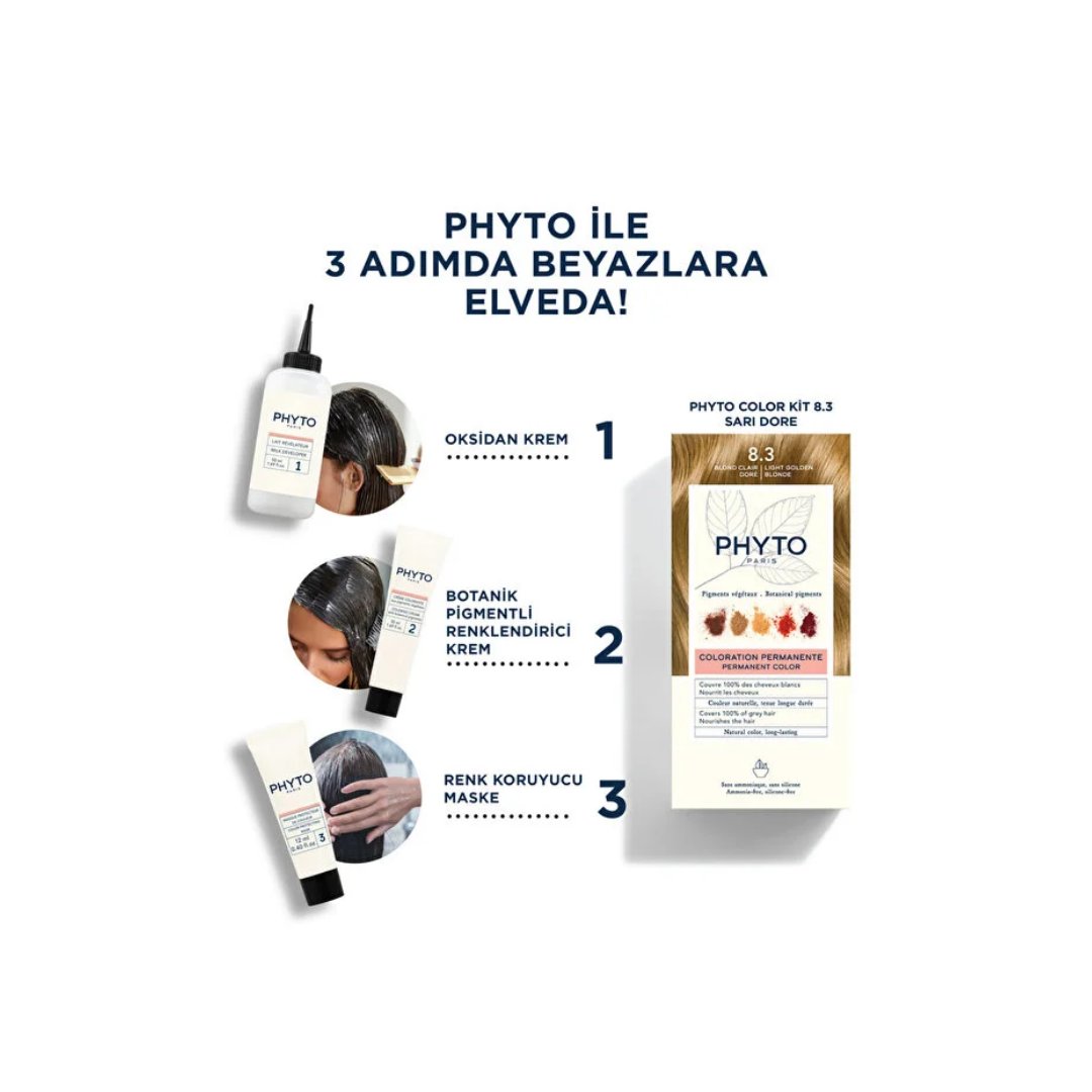 Phyto Phytocolor Bitkisel Saç Boyası 8.3 Sarı Dore Yeni Formül - Phyto