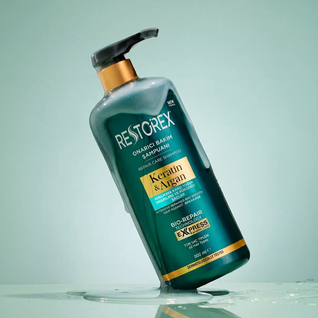 Restorex Keratin Argan Onarıcı Bakım Şampuanı 900 ml - Restorex
