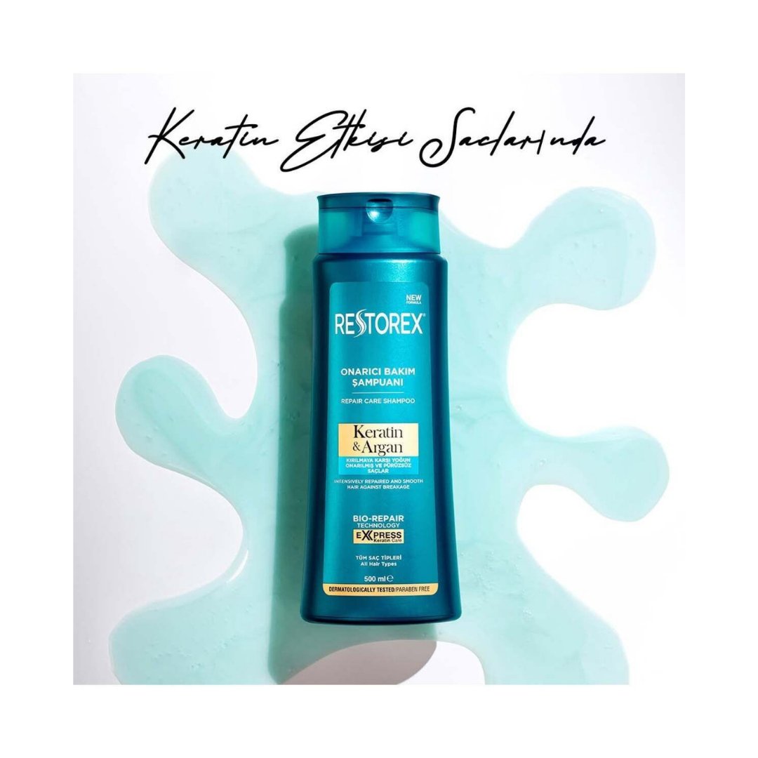 Restorex Keratin ve Argan Onarıcı Şampuan 500 ml - Restorex