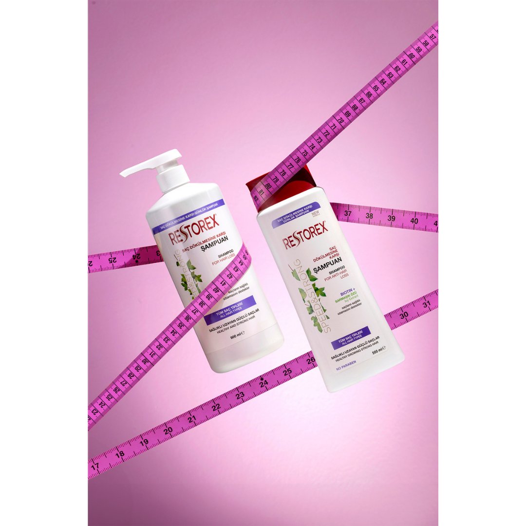 Restorex Saç Dökülmesine Karşı Şampuan 900 ml - Sağlıklı Uzama Etkili - Restorex