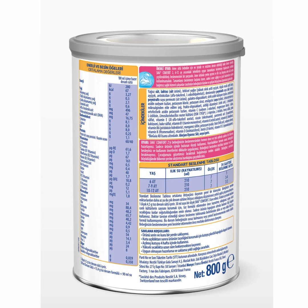 Sma Comfort 2 Devam Sütü 800 gr - SMA