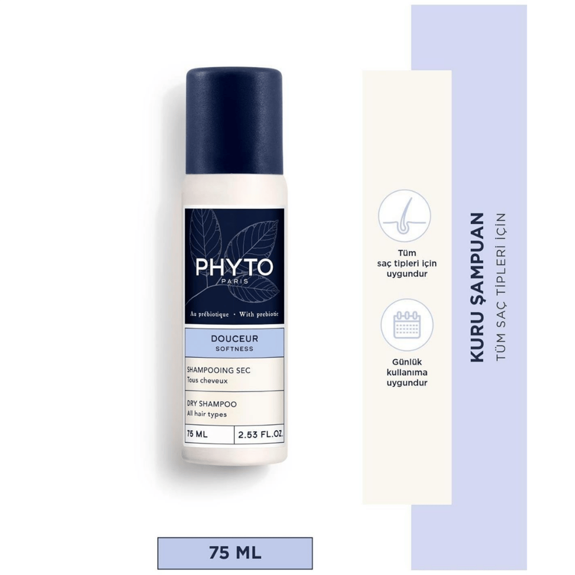 Softness Dry Shampoo Tüm Saç Tipleri Için Kuru Şampuan 75 Ml - Phyto Saç Bakım
