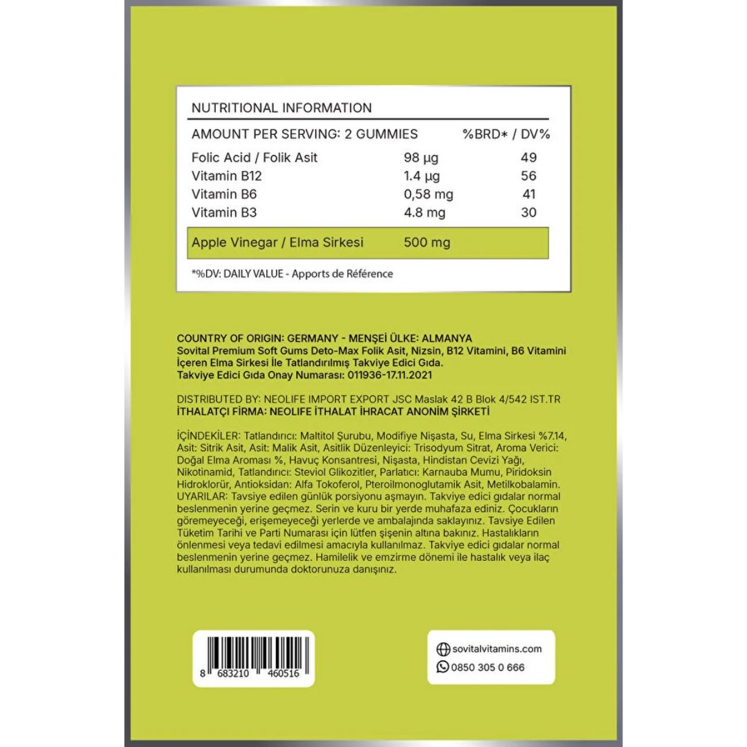 Sovital Detomax 60 Vegan Gummy - Sovital
