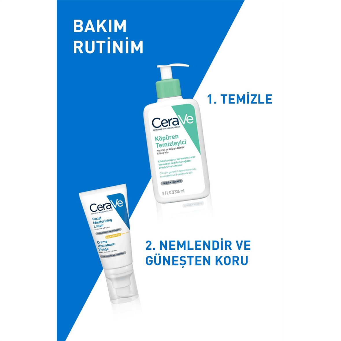 Spf50+ Güneş Korumalı Nemlendirici Yüz Kremi - Cerave