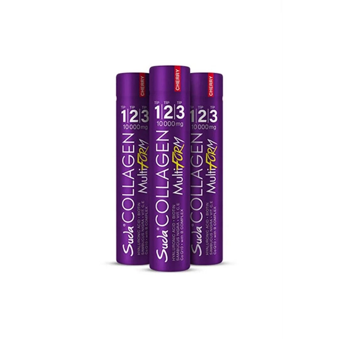 Suda Collagen MultiForm Vişne Aromalı 30 x 40 ml Shot - Suda Collagen