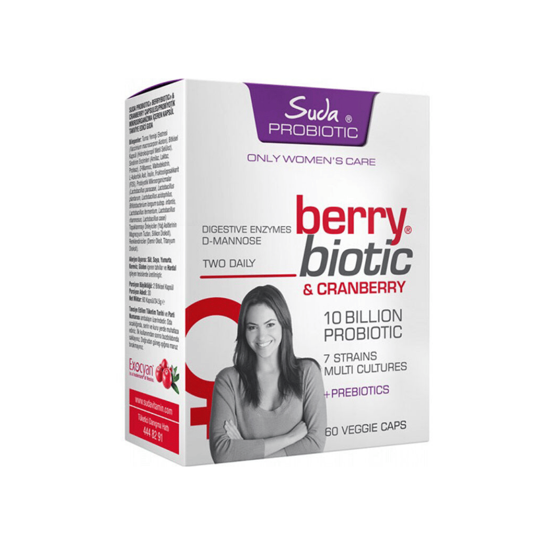 Suda Probiotic Berrybiotic Cranberry İçeren Takviye Edici Gıda 60 Kapsül - Suda Vitamin