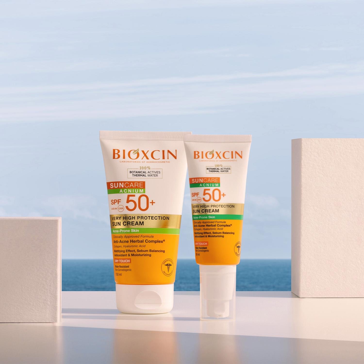 Sun Care Akneye Eğilimli Ciltler Için Güneş Kremi 50 Spf - Akne, Dry Touch, Mat - Bioxcin