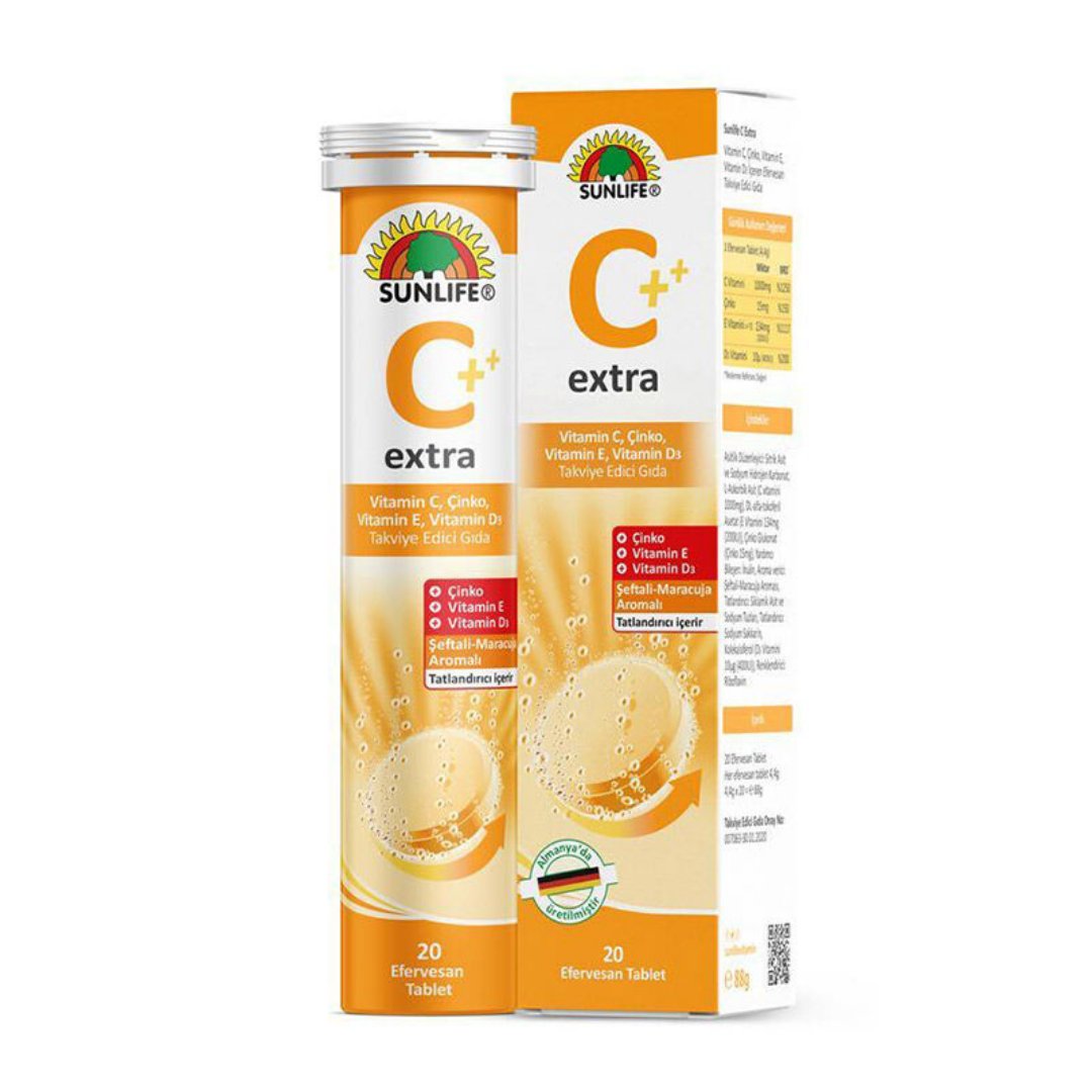 Sunlife Vitamin C Extra 20 Efervesan Tablet - Sunlife