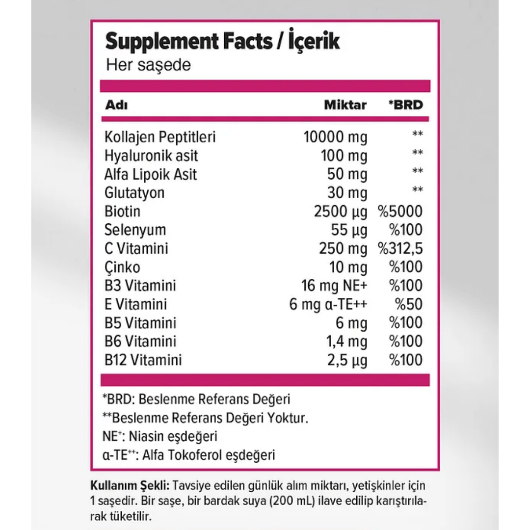 The Collagen Beauty Intense 60 Saşe Çilek Aromalı - Day2Day