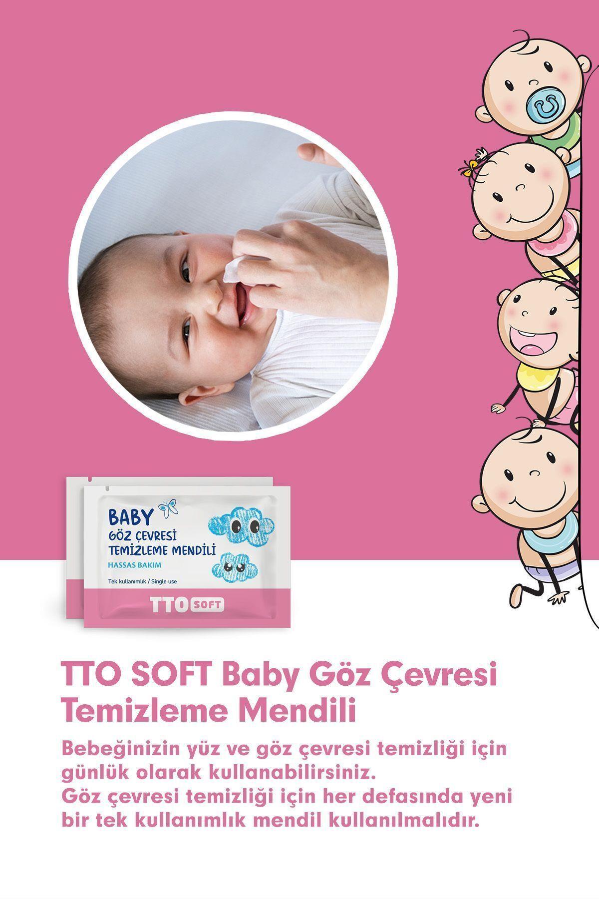TTO Soft Baby Bebek Göz Çevresi Temizleme Mendili (Yeni Doğan Bebekler İçin Uygun) - TTO
