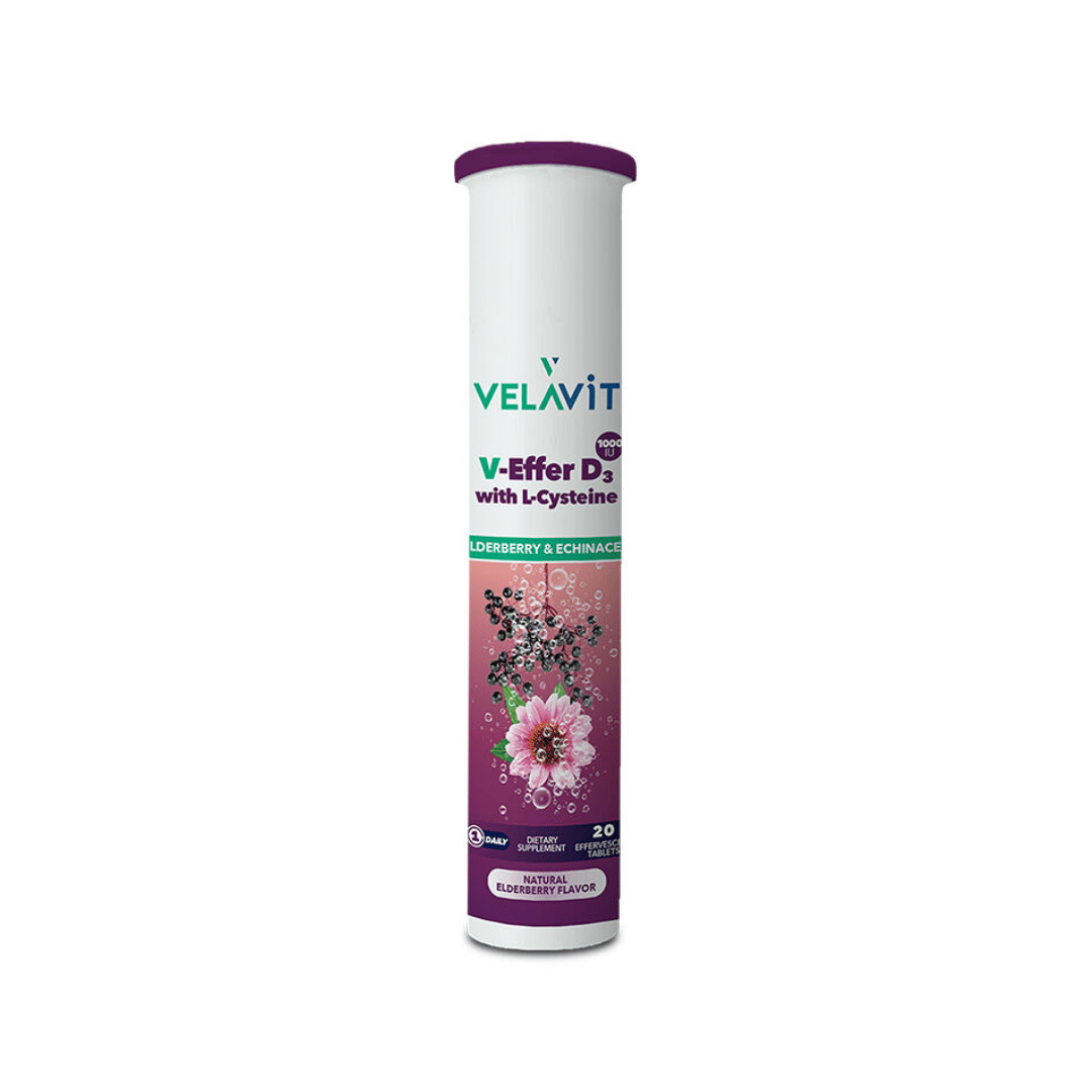 Velavit V-Effer D3 with L-Cysteine 20 Efervesan Tablet - velavit