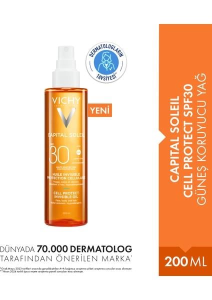 Vichy Capital Soleil Cell Protect Oil SPF30+ 200 ml - Vichy
