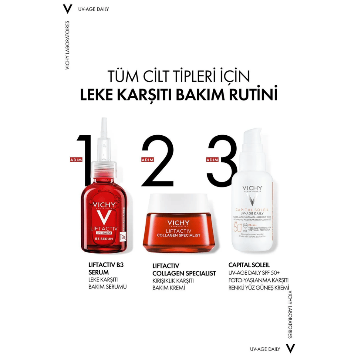 Vichy Capital Soleil UV Yaşlanma Karşıtı Güneş Kremi SPF 50 40 ml - Renkli - Vichy