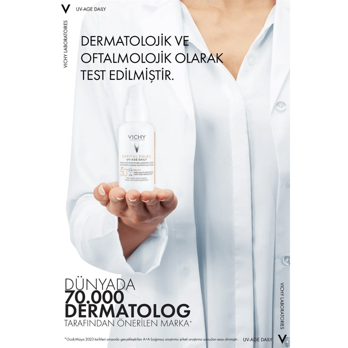 Vichy Capital Soleil UV Yaşlanma Karşıtı Güneş Kremi SPF 50 40 ml - Renkli - Vichy
