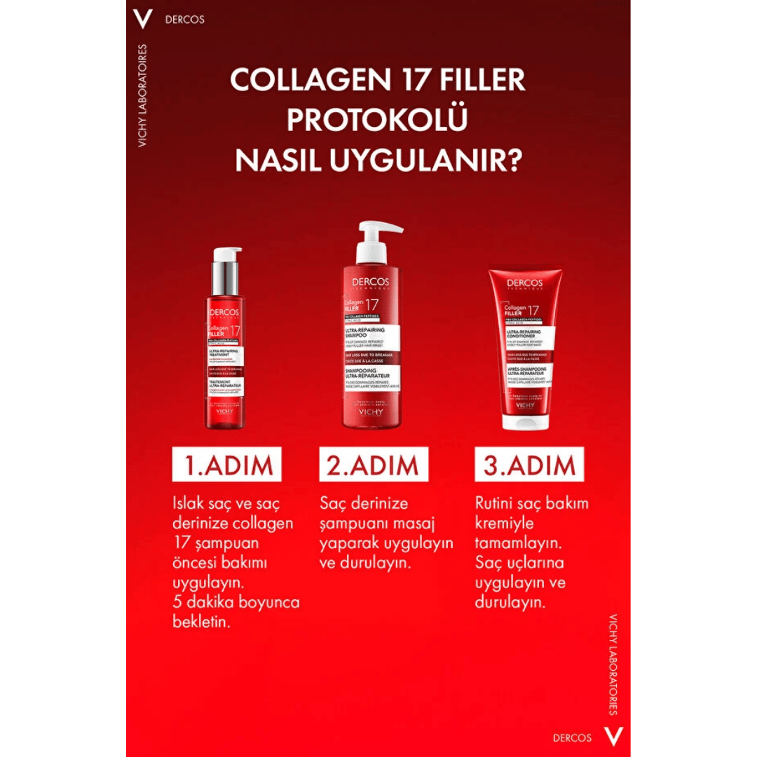 Vichy Dercos Collagen 17 Filler Şampuan Öncesi Bakım 150 ml - Vichy