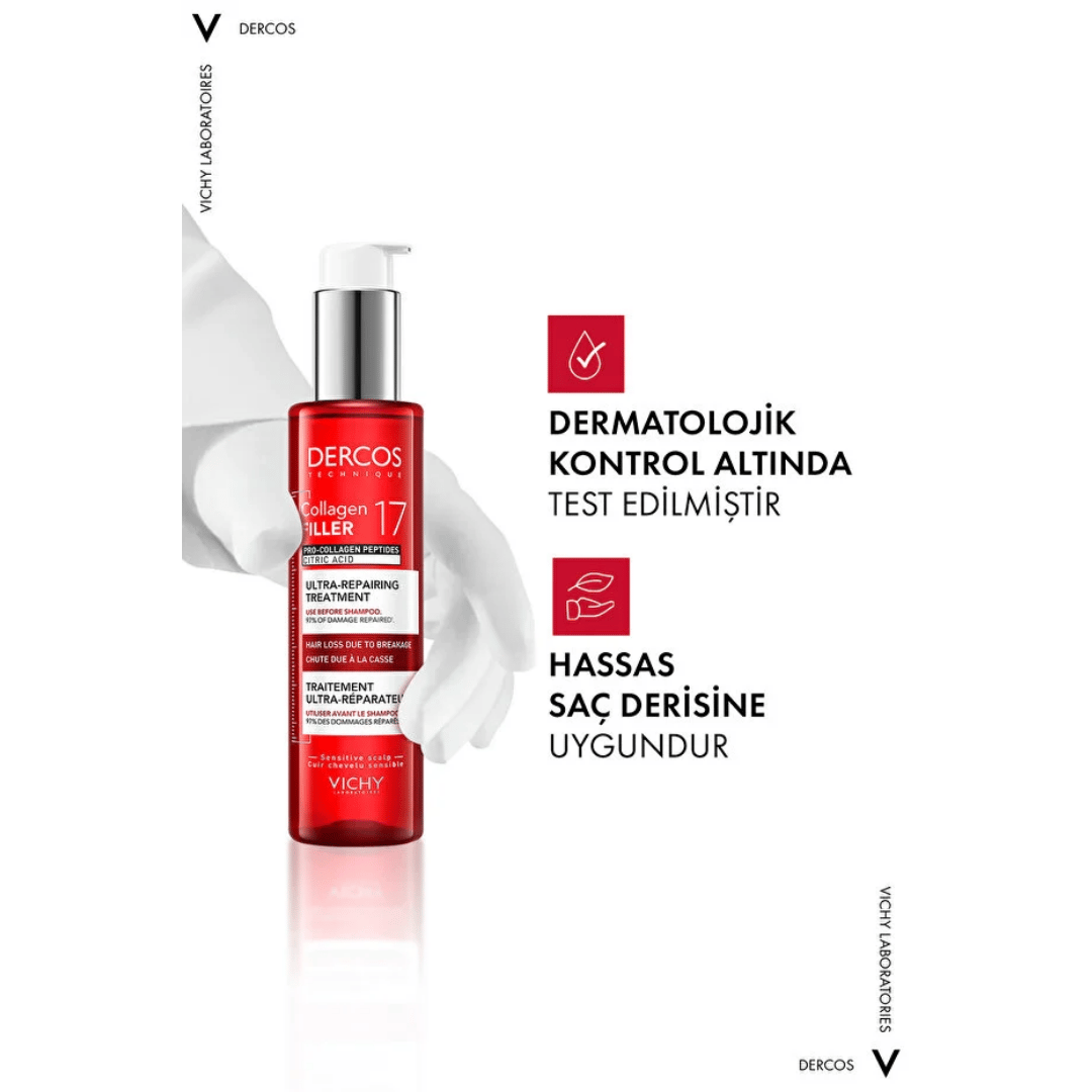 Vichy Dercos Collagen 17 Filler Şampuan Öncesi Bakım 150 ml - Vichy