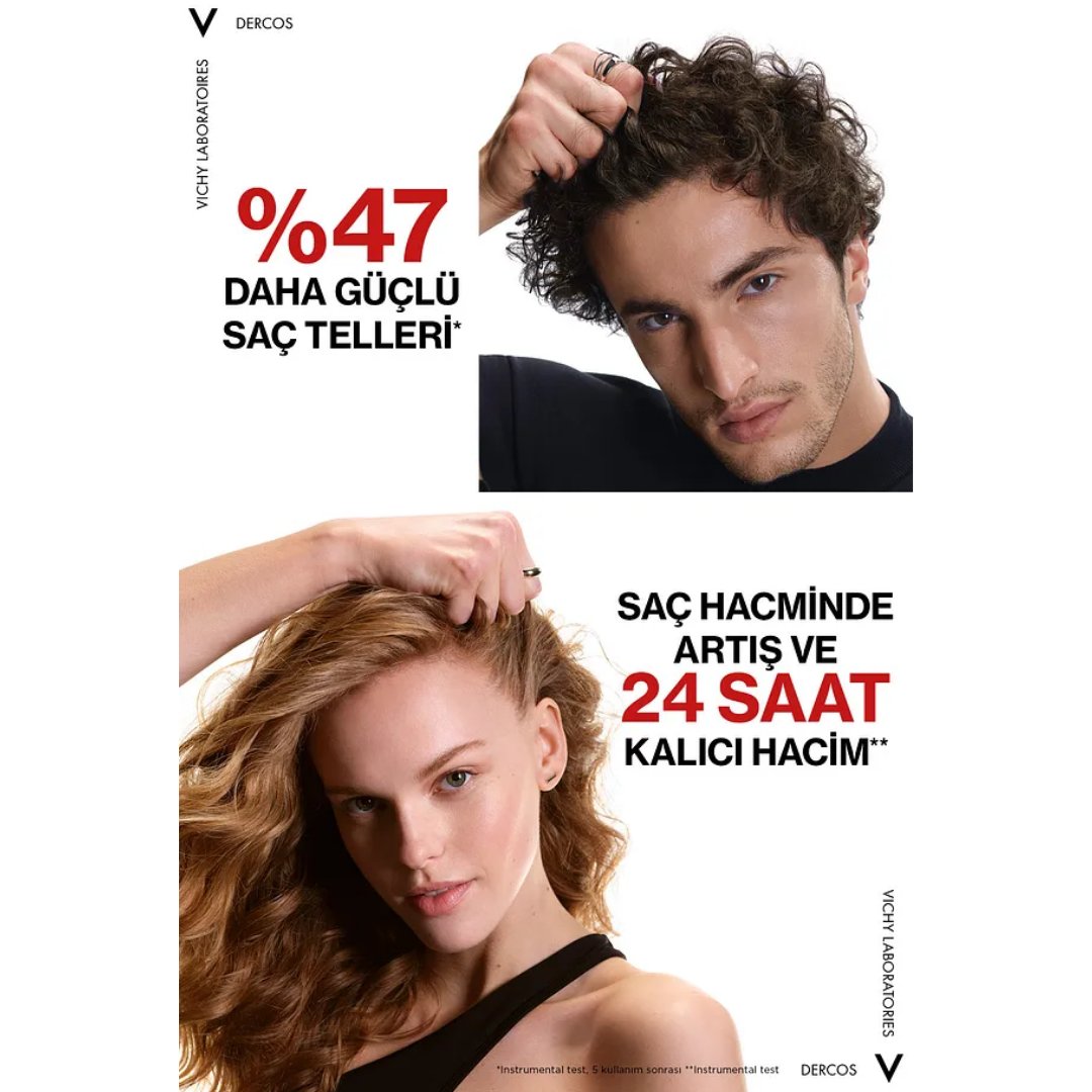 Vichy Dercos Energising Saç Dökülmesine Karşı Şampuan, Yeniden Dolum Paketi 400 ml - Vichy