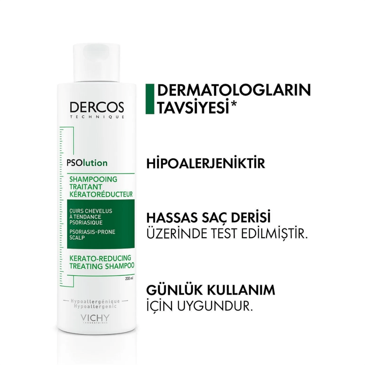 Vichy Dercos PSOlution Pullanmaya Karşı Bakım Şampuanı 200 ml - Vichy