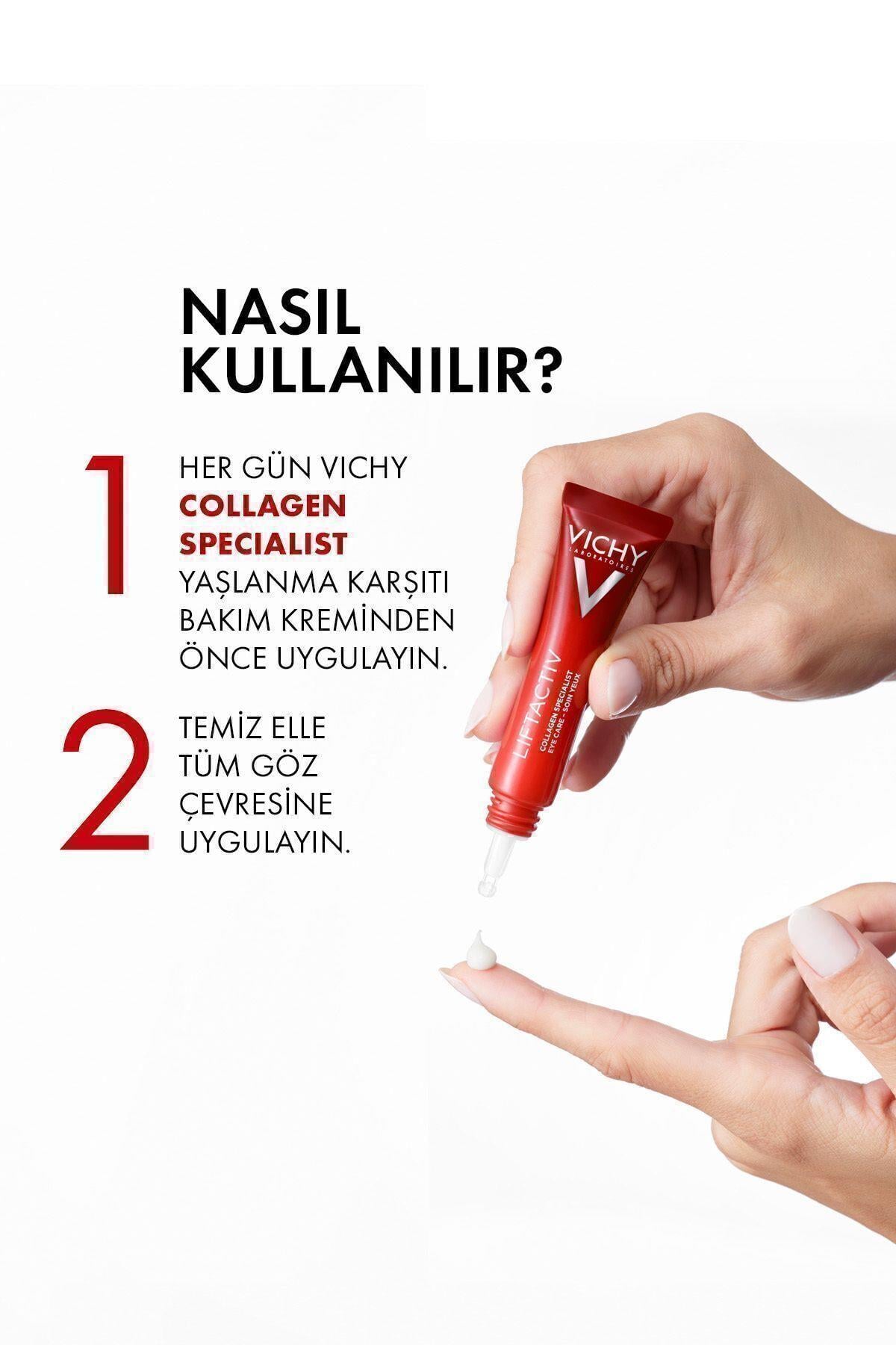 Vichy Liftactiv Collagen Specialist Yaşlanma Belirtilerine Karşı Göz Bakım Kremi 15ml - Vichy