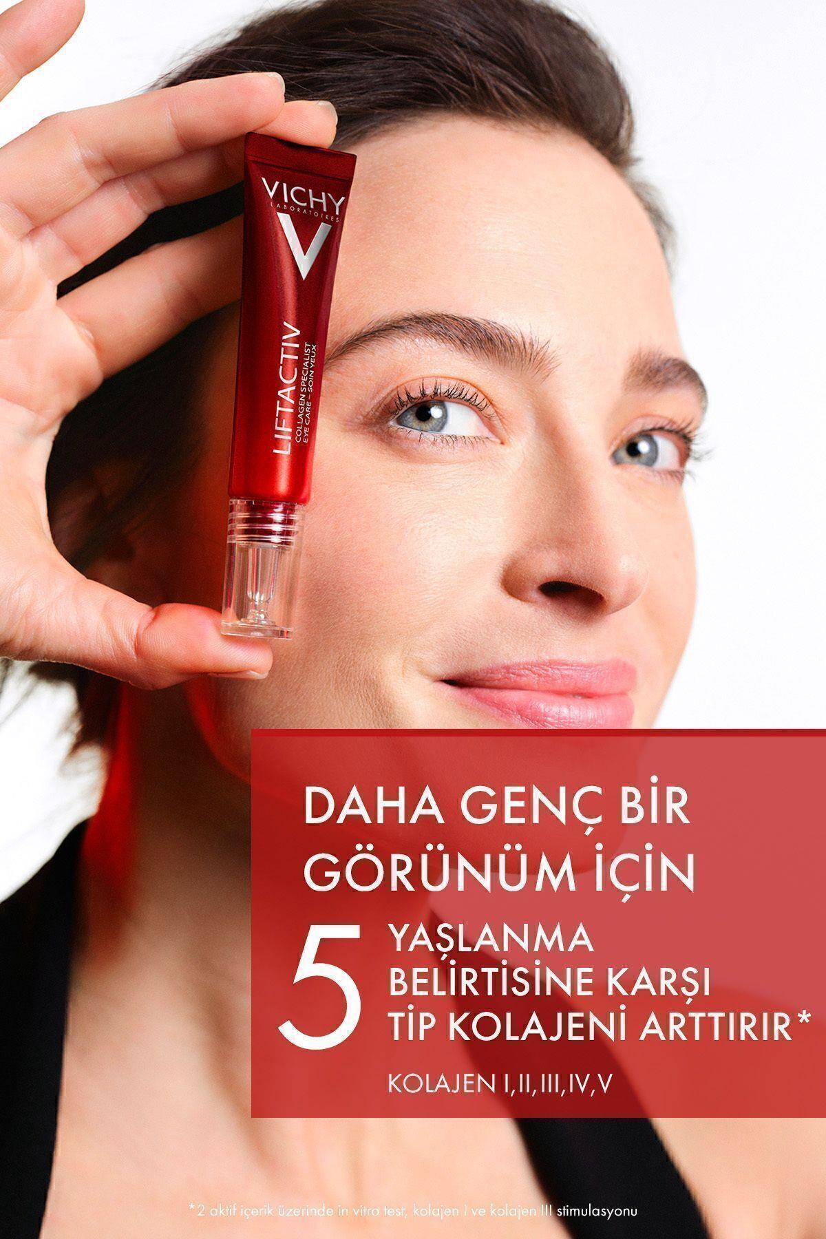 Vichy Liftactiv Collagen Specialist Yaşlanma Belirtilerine Karşı Göz Bakım Kremi 15ml - Vichy