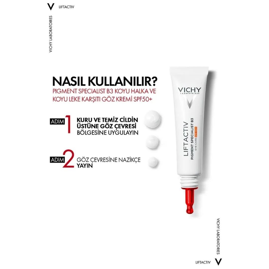 Vichy Liftactiv Pigment Specialist Koyu Halka ve Leke Karşıtı Göz Kremi SPF50+15 ml - Vichy