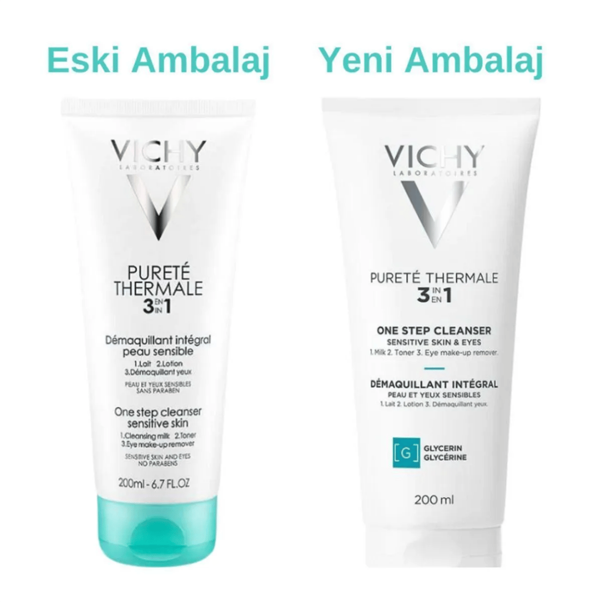 Vichy Purete Thermale 3-1 Arada Temizleyici 200ml - Vichy