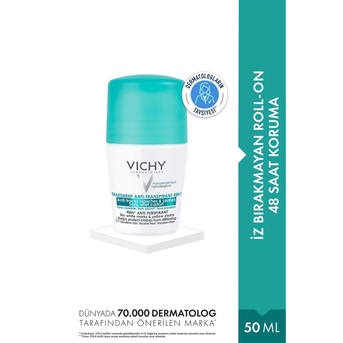 Vichy Terleme Karşıtı İz Bırakmayan Deodorant 50 ml - Vichy