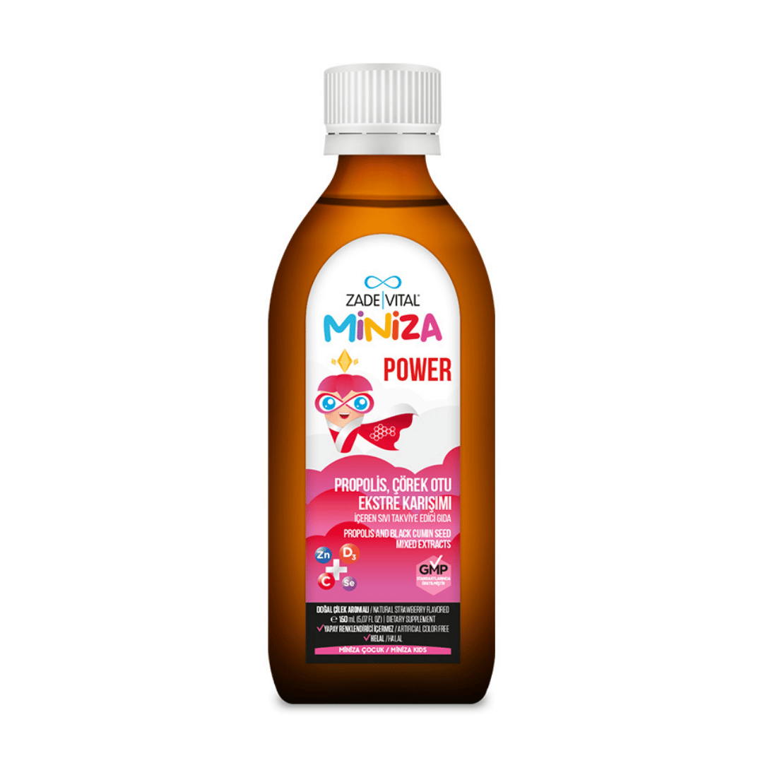 Zade Vital Miniza Power Propolis Çörek Otu Karışımı Şurup 150 ml - Zade Vital