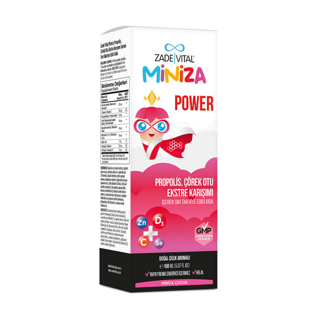 Zade Vital Miniza Power Propolis Çörek Otu Karışımı Şurup 150 ml - Zade Vital