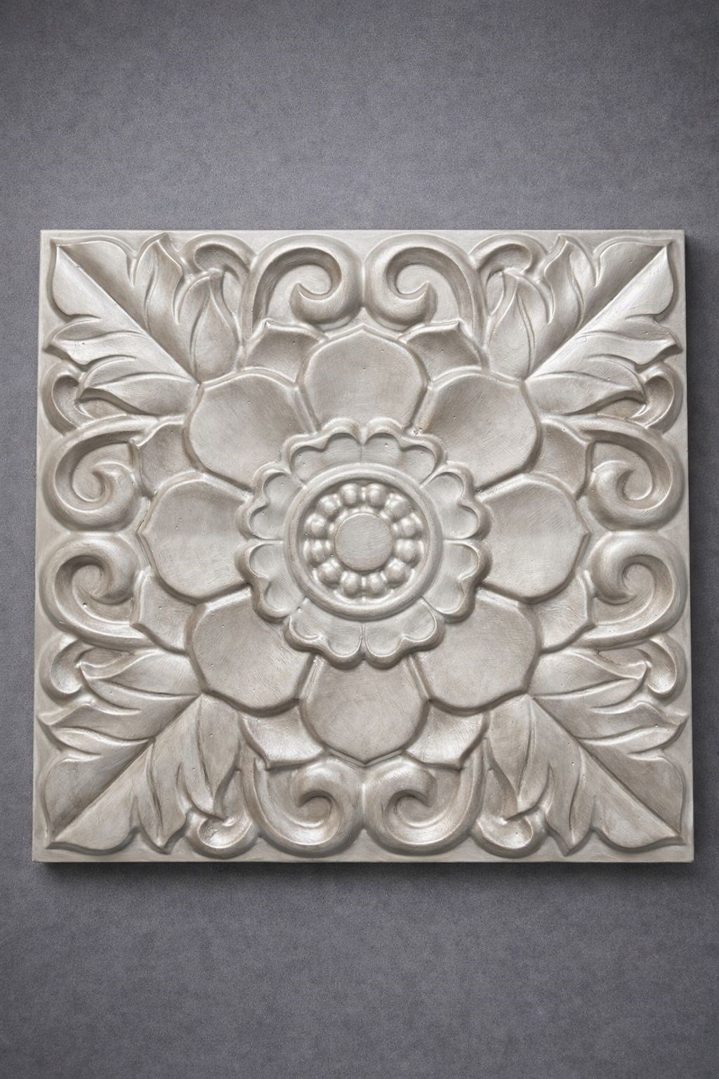 Lotus Motifli Dekoratif Duvar Paneli