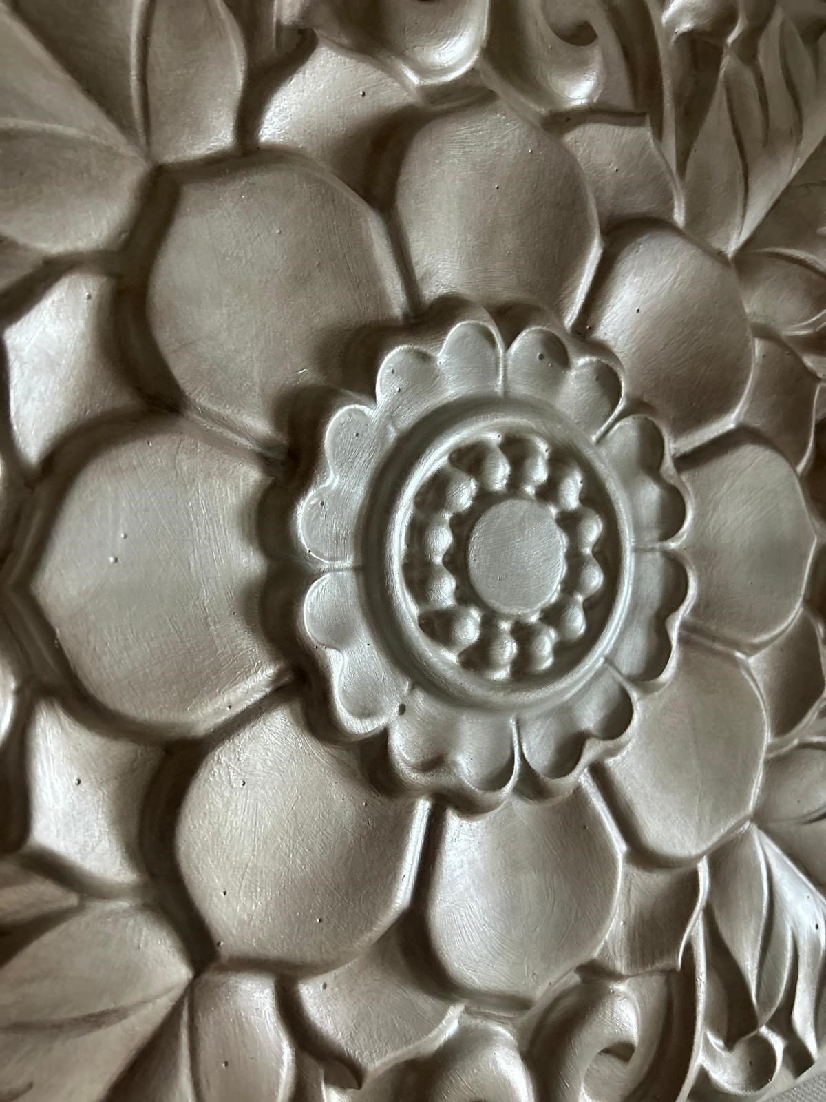 Lotus Motifli Dekoratif Duvar Paneli