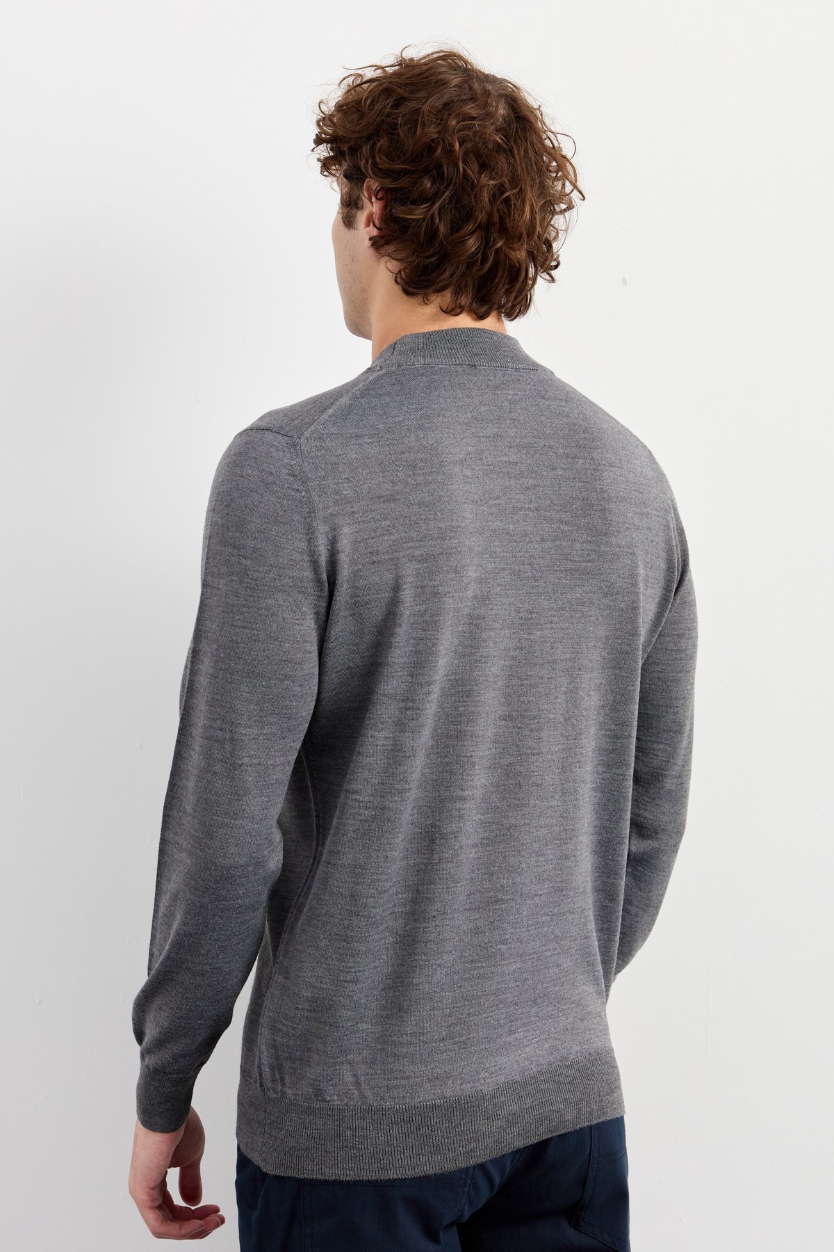 21604Мужской базовый свитер с имитацией водолазки КОПЧЕНЫЙ