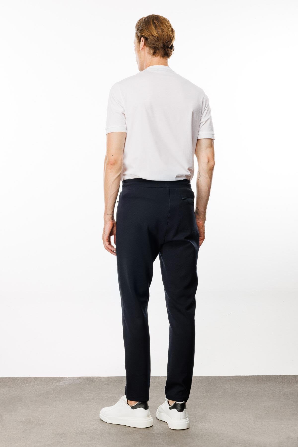 24452Erkek Cebi Kapitone Eşofman Altı Lacivert