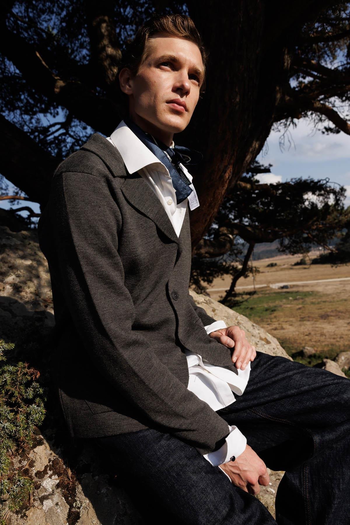 23600Erkek Cepli Blazer Ceket K.Füme