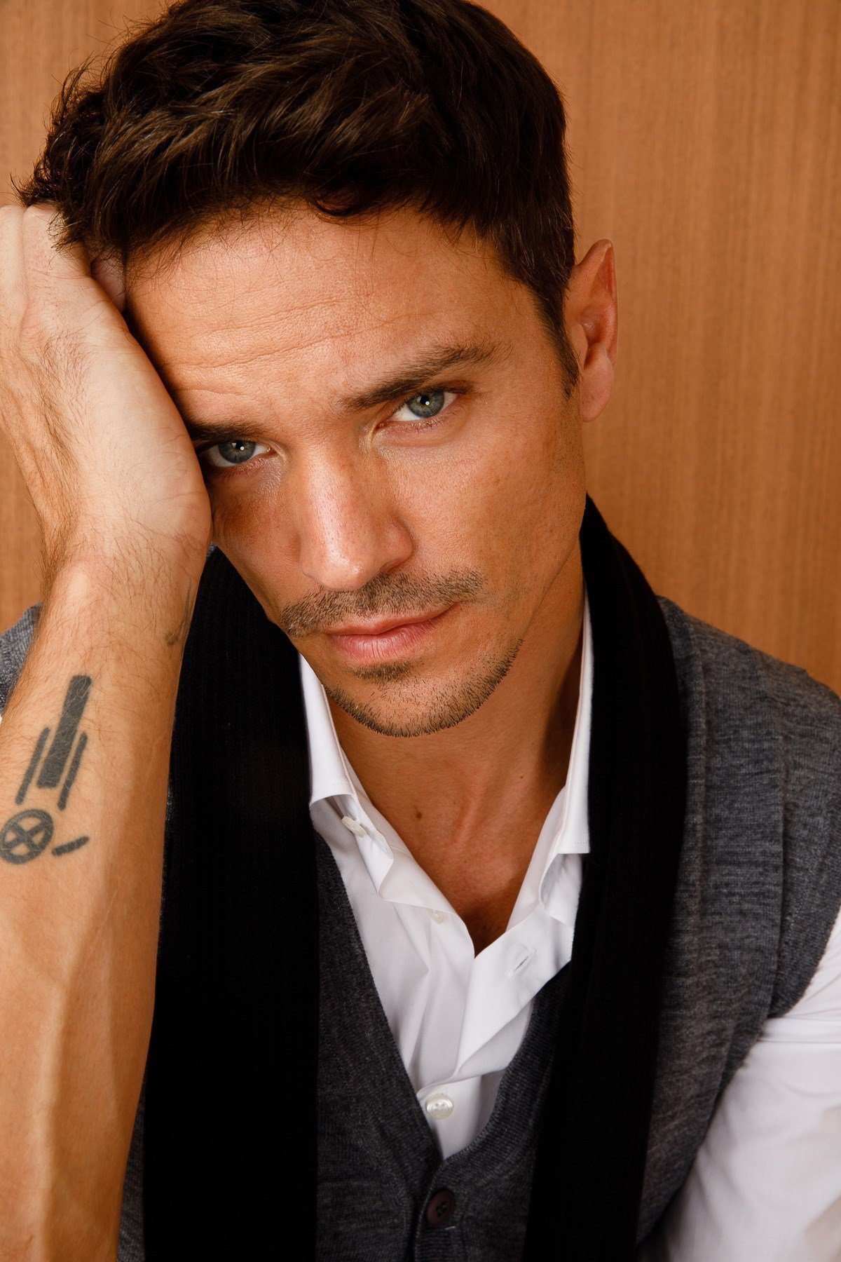 22527Erkek Düz Yün Kaşkol Siyah