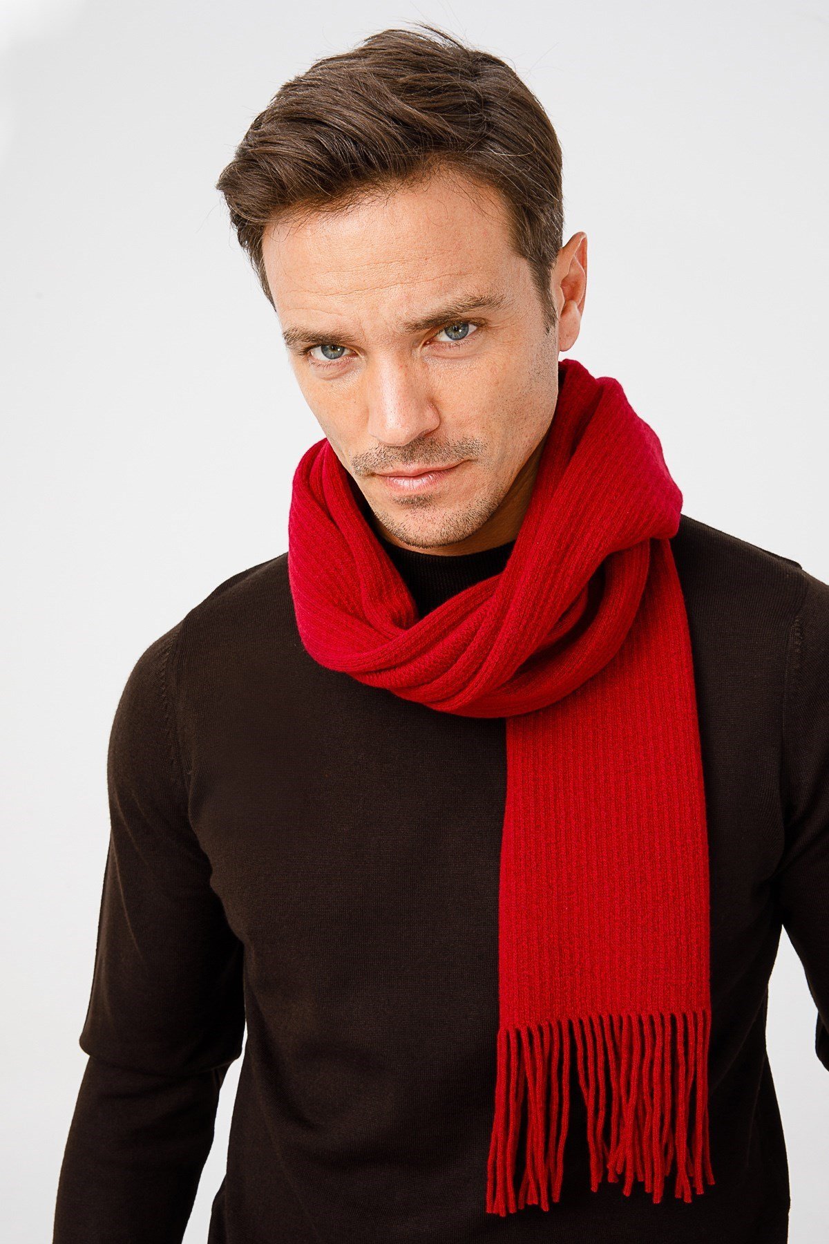 22527Erkek Düz Yün Kaşkol V.Çürüğü