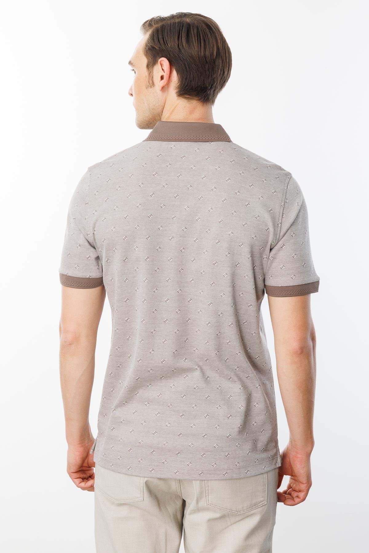 601Erkek Fermuarlı T-shirt Bej