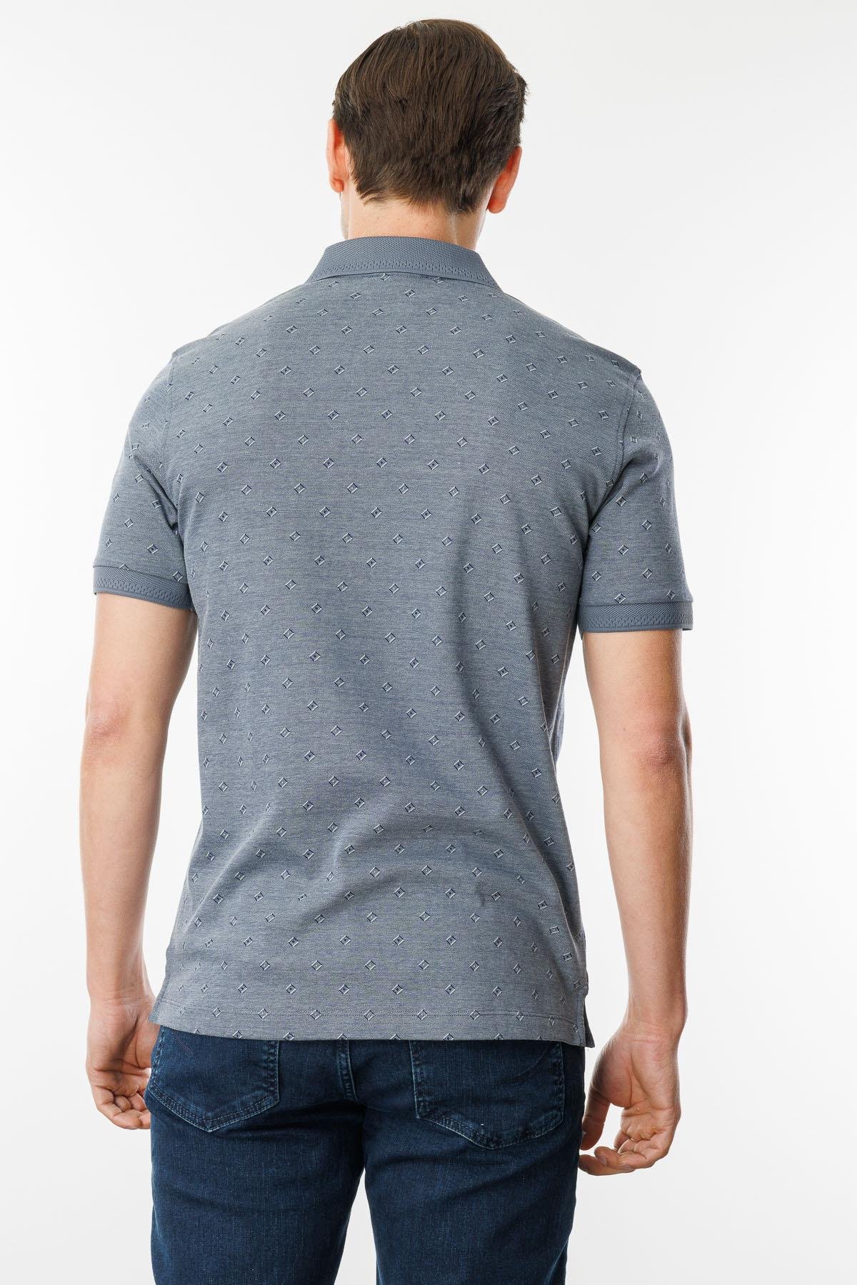 601Erkek Fermuarlı T-shirt Füme