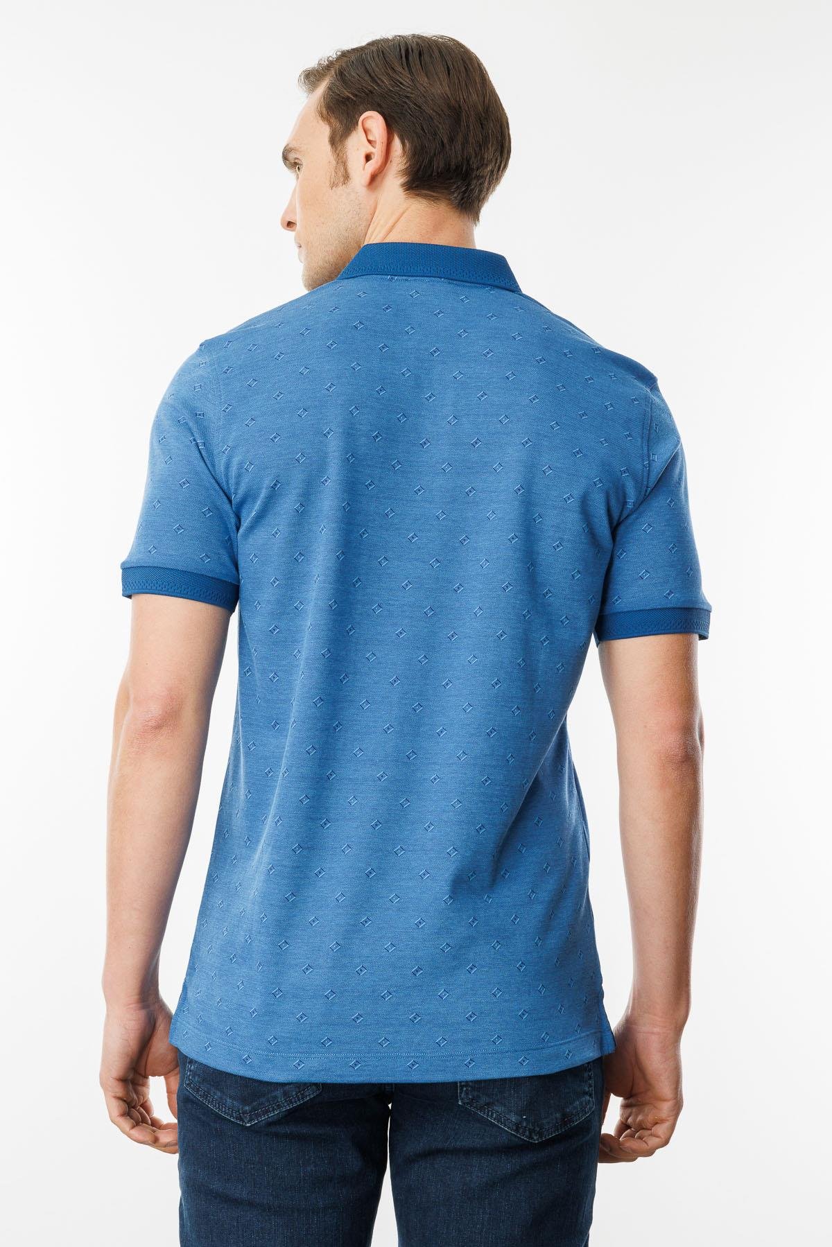 601Erkek Fermuarlı T-shirt Saks