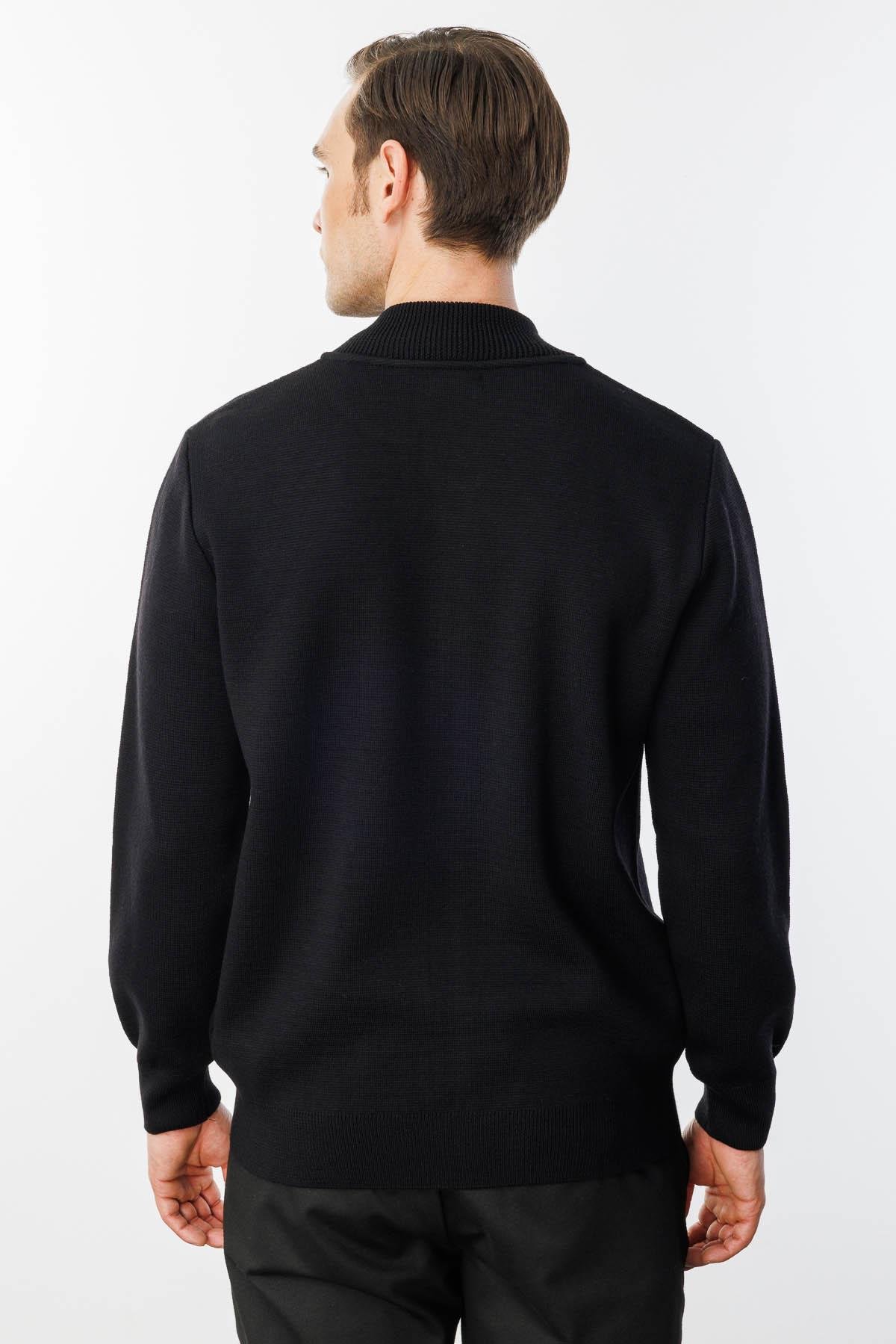 22530Мужская трикотажная вязаная куртка с воротником 