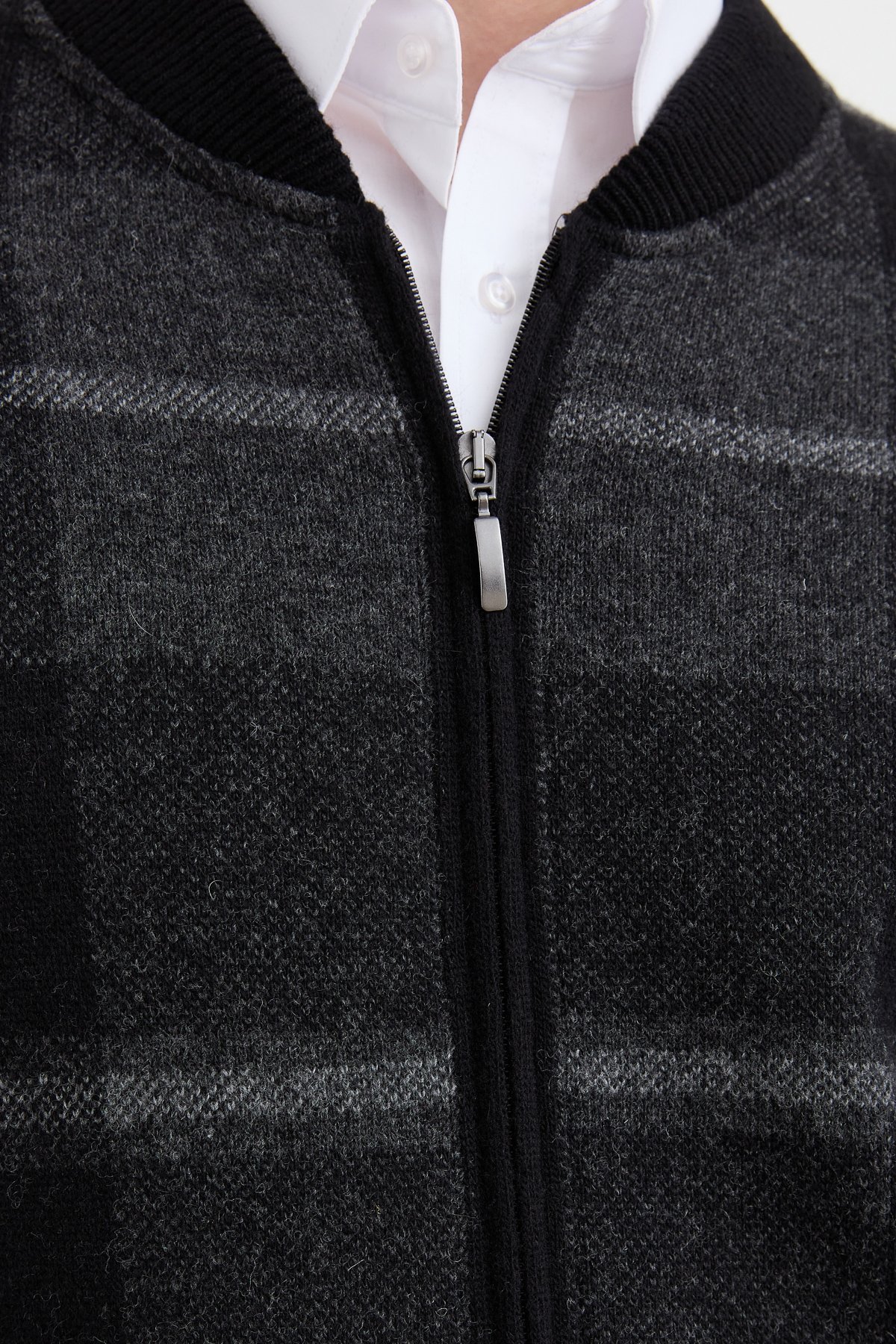 22552Erkek Hakim Yaka Kareli Pike Dokuma Mont Siyah