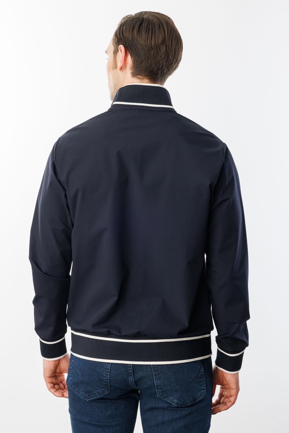 25442Erkek Hakim Yaka Mont Lacivert