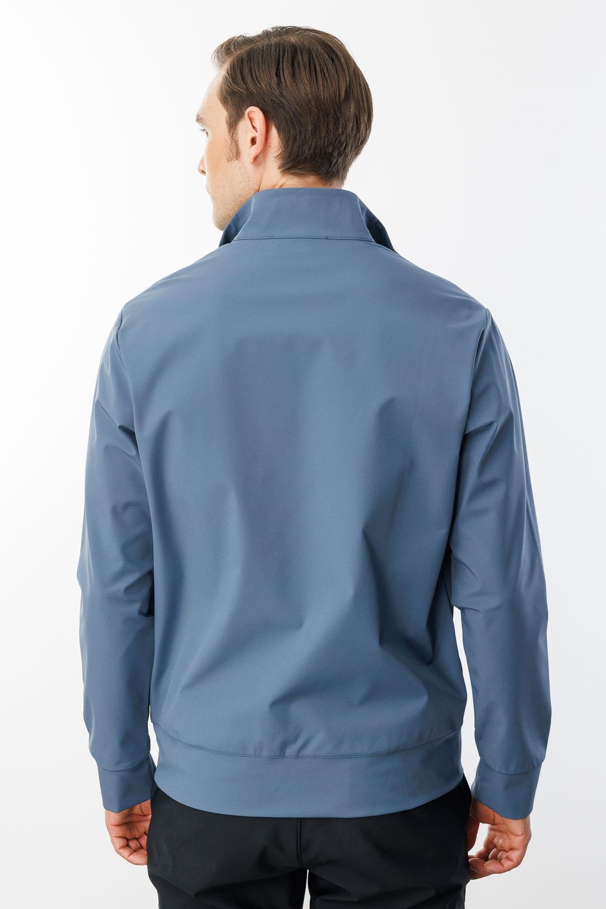 25441Erkek Hakim Yaka Yan Cepli Mont H.Mavi