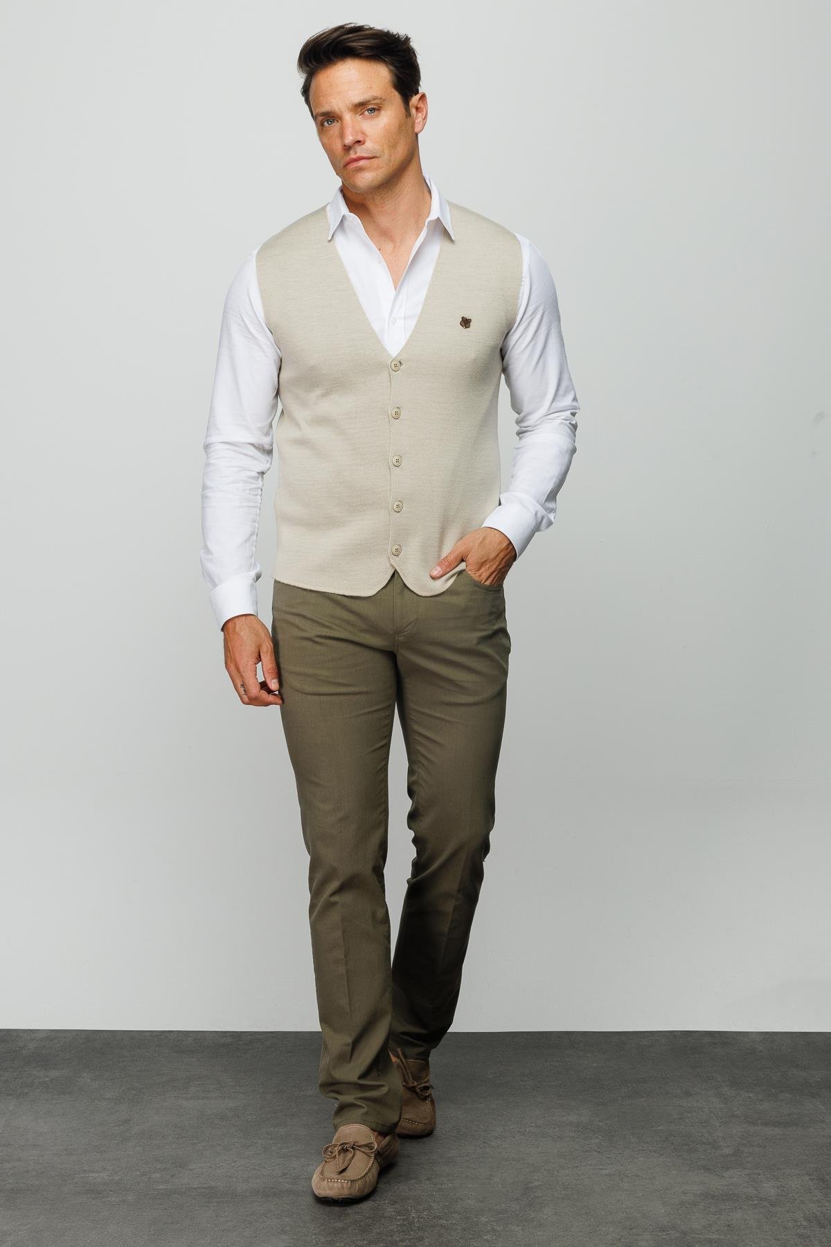 22511мужской трикотажный светло - бежевый