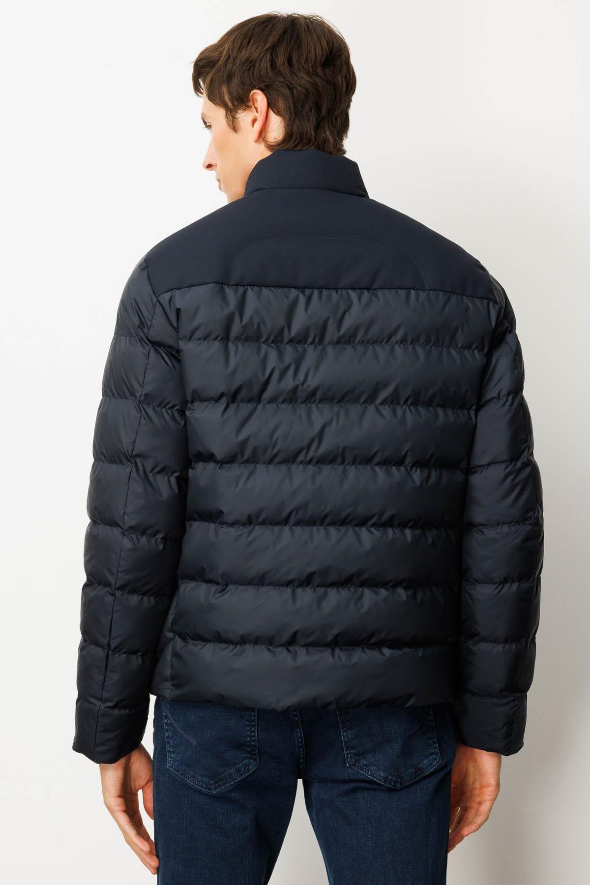 25428Erkek Kapitone Şişme Mont Lacivert