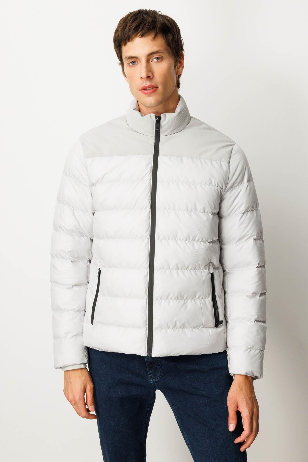 25428Erkek Kapitone Şişme Mont Taş